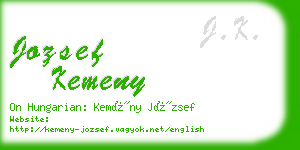 jozsef kemeny business card